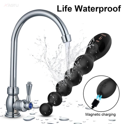 Anal Beads Butt Plug Anal Balls for Women G-Spot Vagina Vibrator Female Masturbation with LED Digital Screen Sex Toy for Women