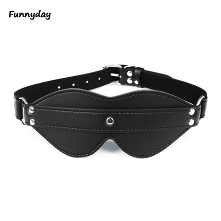 Sexy Eye Mask With Cross Blindfold Cosplay PU Leather Harness Mask Masquerade Party Halloween Festival Sex Toys For Women