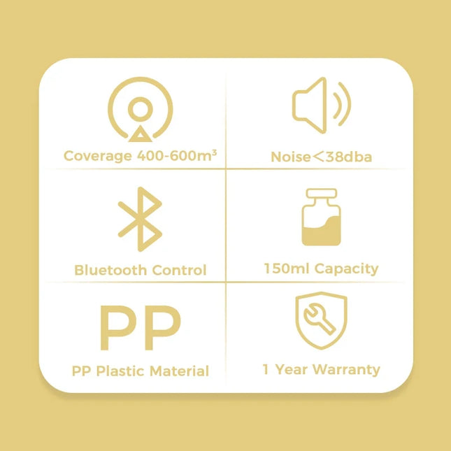 NAMSTE Bluetooth Control Essential Oil Diffuser for Home 150ml Capacity Aromatherapy Machine Electric Diffuser Fragrance Device