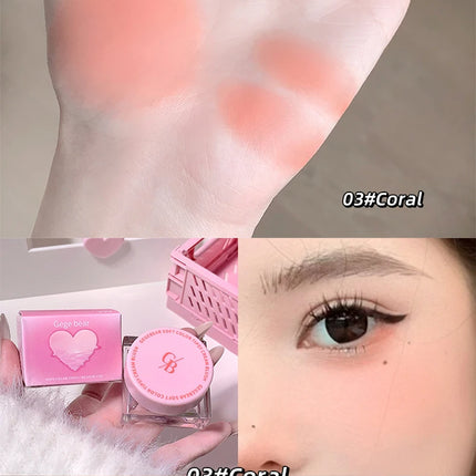 Gegebear Soft Blush Cream Tender and Multi-color Korean Style Contouring Lip Gloss Multi-purpose Rouge Cream