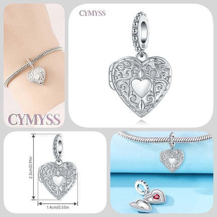 S925 Sterling Silver Charm Bead Angel Prayer Travel Memorial Pendant Fine Birthday Gift Fit Bangle Bracelet Necklace DIY Jewelry