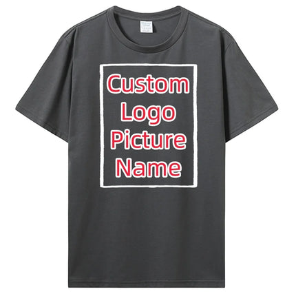 Custom T-Shirt Make Your Design Logo Text Men Print Company Team Cotton T-shirt Personalized T-shirt Gift Tees Tops