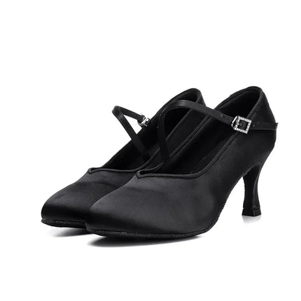Adult High-heeled Modern Latin Dancing Shoes Professional National Standard Dance Practice Women's Waltz Dancing Shoes Flamenco