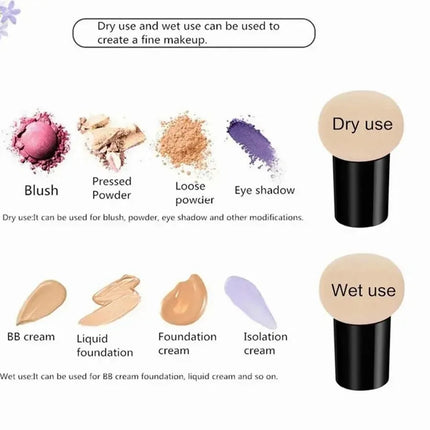 Mushroom Head Makeup Sponge Dry Wet Dual-use Cosmetic Powder Puff with Professional Foundation Creams Beauty Tools