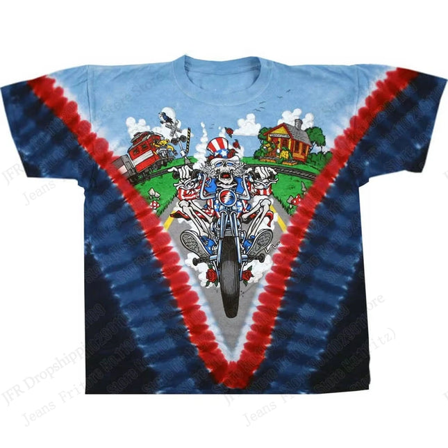 New Classic Rock Band Grateful Dead 3d Print T-shirt Men Women Fashion Trend Hip Hop Short Sleeve Tops Tees Kids Tshirt Tour