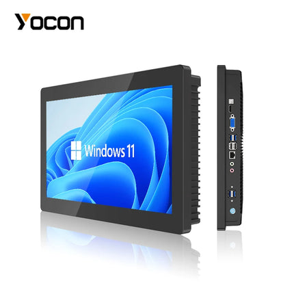 13.3 Inch All-in-One Capacitive Touch PC Industrial Panel PC with VESA Mount Compatible with Windows 10 or 11