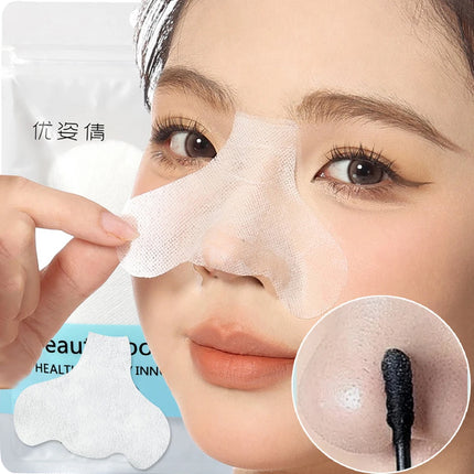 100-300PCS Blackhead Nose Mask Paper Disposable Moisturizing Blackhead Nose Mask Strips Paper Cosmetic Cotton Skin Care Stickers