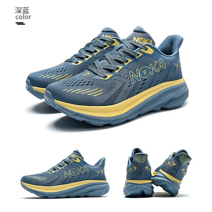 Men's Running Shoes Jogging Breathable Mesh Cushioning Non-Slip Outdoor Luxury shoes Couple Trainer Race Sneakers Off-road Shoes