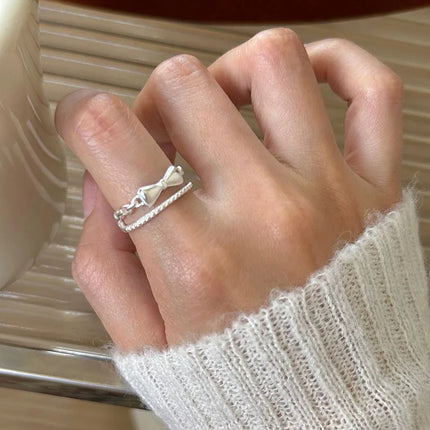 925 Sterling Silver Heart Ring / Bague Argent 925 Cœur Ajouré