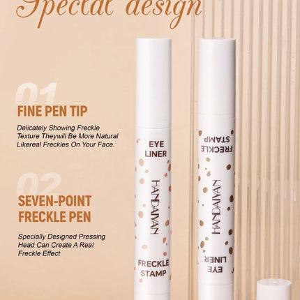 3 in 1 Natural Simulation Freckle Stamp Pen Waterproof Easy Color Freckle Dot Pen Face Fake Freckles Eyeliner Lasting Makeup