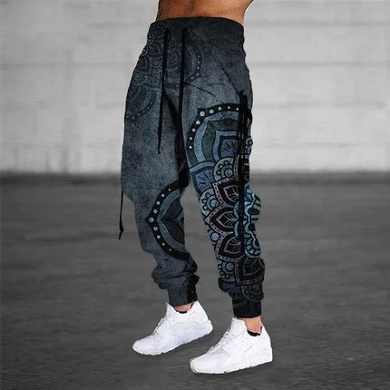 Men's Sports Pants With Drawstring 3D Printing Pattern Printing Comfort Breath Suitable For Outdoor Leisure Daily Street Wear