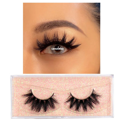 LEHUAMAO Eyelashes 3D Mink Lashes natural mink lashes for daily wear soft lashes Eyelash extension real Eyelash for makeup D103