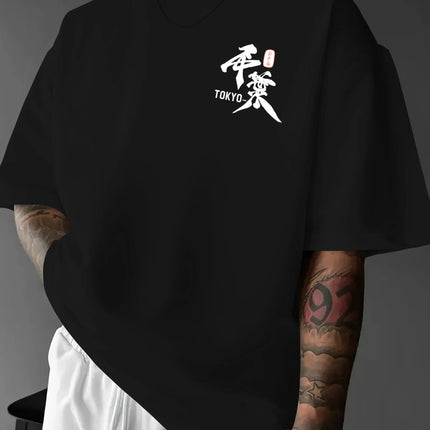 Anime Samurai Tokyo Warrior 100% Cotton Men Woment T-shirt Summer Autumn Daily Outdoor Sports Casual Loose Street Short Sleeve