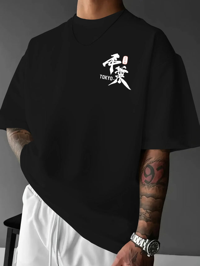 Anime Samurai Tokyo Warrior 100% Cotton Men Woment T-shirt Summer Autumn Daily Outdoor Sports Casual Loose Street Short Sleeve