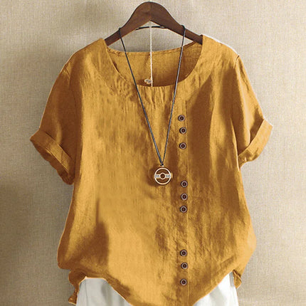 Women Clothing Cotton Linen Streetwear Summer Y2k Tops Vintage Fashion Tshirt Casual Shirts for Women Clothes Elegant Tees