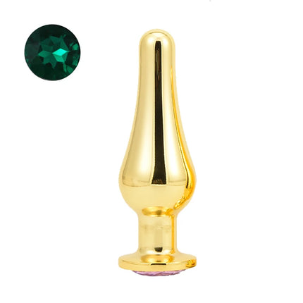 Golden Stainless Steel Anal Plug Crystal Metal Butt Plug Stimulator Anal Sex Toys for Couples Prostate Massager Dildo 3 Size