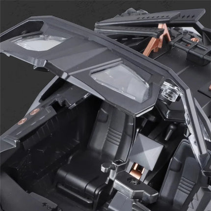 1/18 Classic Movie Car 2008 Batmobile Alloy Concept Bat Sports Car Model Diecast Metal Toy Race Car Model Sound Light Kids Gifts