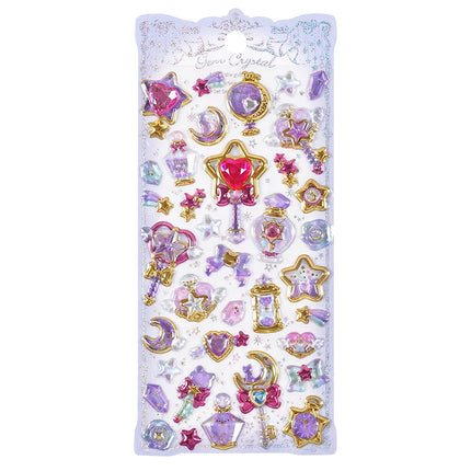 1pc/4pcs Kawaii Delicate 3D Relief Stickers Gemstone Gilding Stickers Scrapbooking Diy Journal Stationery Sticker Deco School