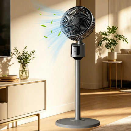 Floor Fan Quiet 3-Speed Standing Cooling Fan USB Home Air Circulation Adjustable Height for Bedroom Office Dorm Room