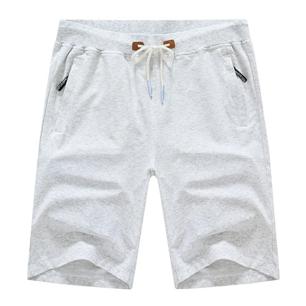 Drawstring Men's Cotton Shorts, Cozy Fit Slim Elastic Sports Shorts Man Casual Running Trendy Sweatpants Male Clothing
