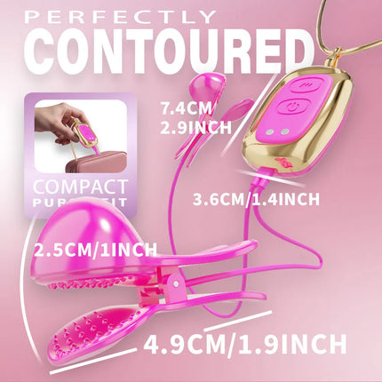 Nipple Clamp Sucking Vibrator Tongue Licking Vibrating For Women Breast Massage Labia Clitoris Clip Stimulation Massager Sex Toy