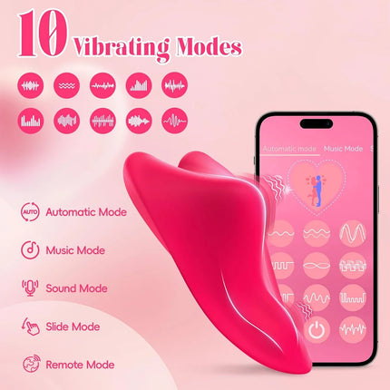 APP Control G Spot Wearable Panty Vibrators Silicone Clitoral Vagina Stimulator Adult Sex Toys with 9 Vibrating Modes for Women