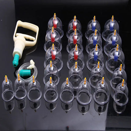 12or24 Pieces Suction Cups Massage Vacuum Cupping Body Massager Plastic Vacuum Suction Therapy Cupping Set Cans for Massage