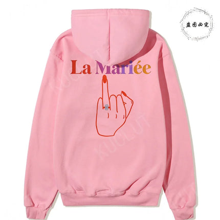 Winter Autumn Outerwears: Y2K Clothes Hooded Sweatshirts, Future Bride & Bridesmaid Picks for French Girls EVJF Single Farewell