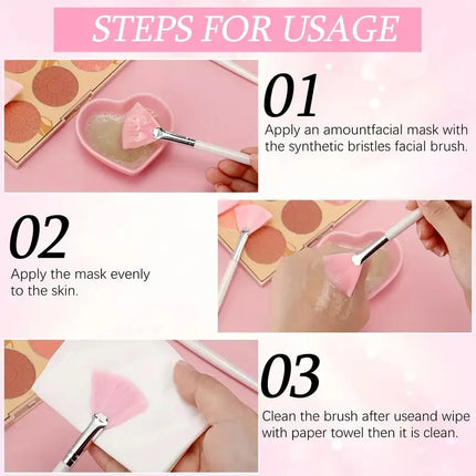 4pcs/Set DIY Face Mask Brush Set Multifunctional Soft Applicator Brushes Facial Mask Mud Application Women Beauty Skincare Brush