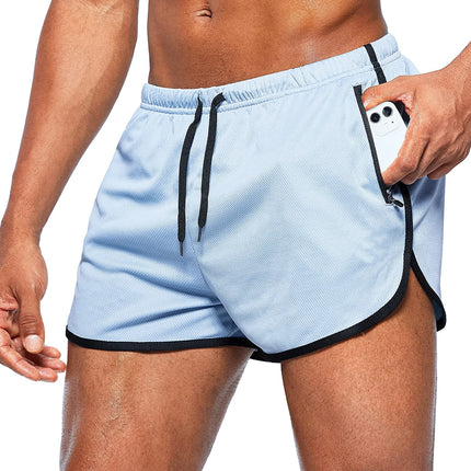 Men's new beach shorts running shorts 3-inch quick drying fitness running fashionable fitness shorts