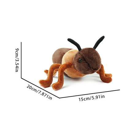 Delicate Cute Insects Plush Toys Funny Lifelike Spider Butterfly Ant Bee Ladybug Mantis Doll Office Desktop Pets Kids Game Props