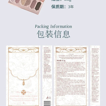 Flower Knows Butterfly Cloud Collar Collection Makeup 6Colors Eyeshadow Matte Fine Shimmer Pearl Glitter Eye Face Palette