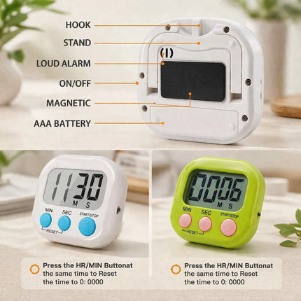 Egg Timer Children Alarm Clock Pomodoro Timer for Studying Gadgets Digital Kitchen Visual Tools Dining Bar Home Garden