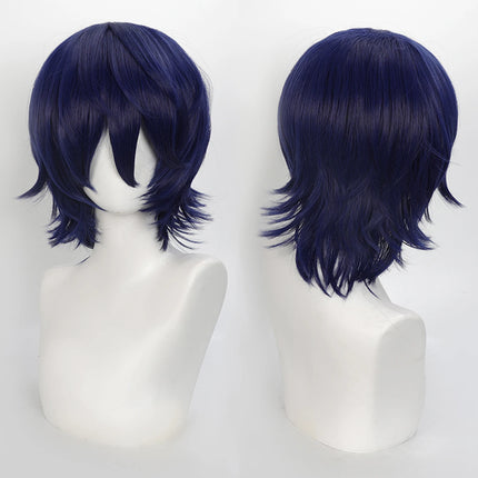 Cospaly Wigs Unisex Anime Wig 12cm/ 4.7 Inch Short Hair Wig Universal Costume Synthetic Wig with Bangs + Cap,for Party Festivals