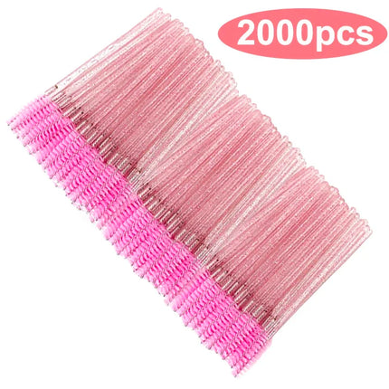 Wholesale Eyelash Brush Mascara Wands Wholesale Spoolies Eyebrow Lash Cleaning Brushes Applicator Makeup Tools 50/1000/2000pcs