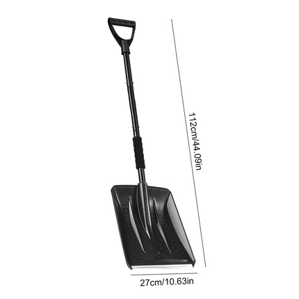 Snow Shovel with Adjustable Length D-Grip Handle Driveway Scoop Shovel for Car Snow Removal Portable for Home Garage Garden Camp