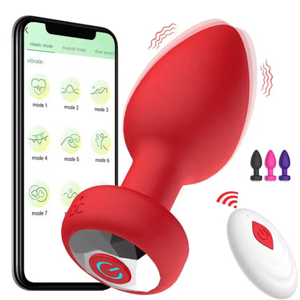 10 Speeds Vibrating Buttplug Wireless/APP Remote Control Anal Plug Male Prostate Massager Adult Erotic Sex Toy for Women Men 18