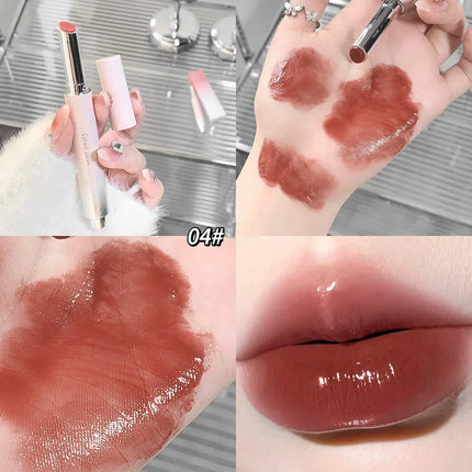Clear Water Light Solid Lip Gloss Jelly Watery Pink Lipstick Pencil Moisturising Mirror Lipstick Pen Korean Lips Makeup Cosmetic