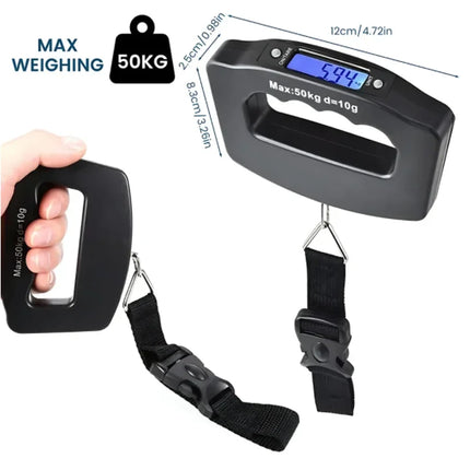 1/2pcs 50kg/10g Digital Luggage Scale Electronic Portable Suitcase Travel Weighs With Backlight Electronic Travel Hanging Scales