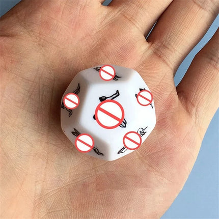 Romantic Party Sex Dice - 12-Position Adult Games for Couple & Gay, Humour Erotic Craps Adult Products Sex Toy