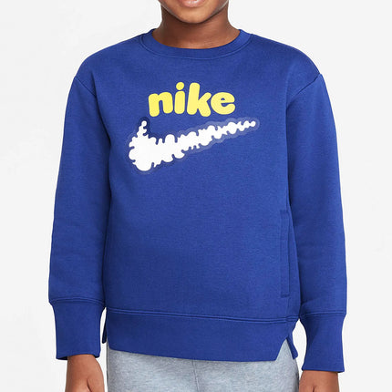Nike Official Current Season Kids' Round Neck Loose Fit Sweatshirt DQ3860-455