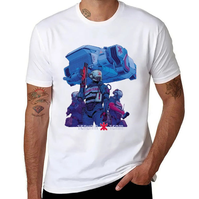 Trauma team, Cyberpunk T-Shirt graphic t shirts anime figures sports fans mens white t shirts