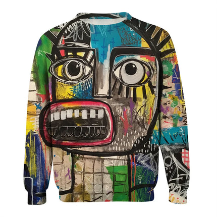 Men's Graphic Sweatshirts For Men Graffiti Pullover Long Sleeve Sweatshirt Crew Neck Fashion Daily Casual Holiday Vacation New