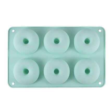 6 Hole Silicone Donut Mold Cake Mold Non Stick Bagel Pan Pastry Chocolate Muffins Donuts Heat Resistant Kitchen Accessories Tool