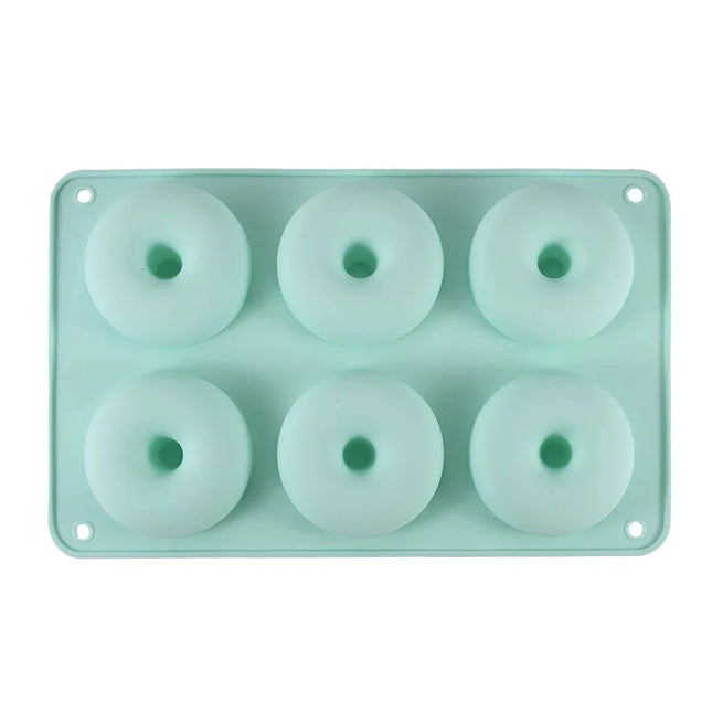 6 Hole Silicone Donut Mold Cake Mold Non Stick Bagel Pan Pastry Chocolate Muffins Donuts Heat Resistant Kitchen Accessories Tool