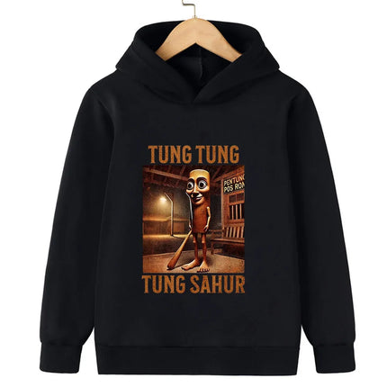 Italian Brainrot Tralala Children's Hooded Sweatshirt Autumn and Winter Warm Character Boys Girls Warm Sweatshirt Fun Clother