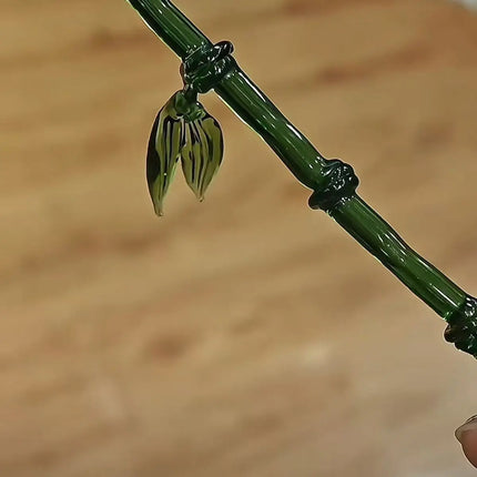 Chinese Style Hair Pin Green Resin Bamboo Leaf Vintage Hair Stick Elegant Gift for Women