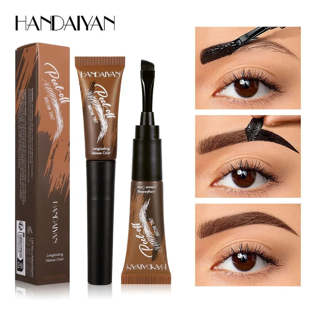 5 Color Peel-off Eyebrow Gel Cream Quick-Drying Lasting Tearing Eyebrow Dye Glue Waterproof Brow Tattoo Eyebrow Enhancer Tint