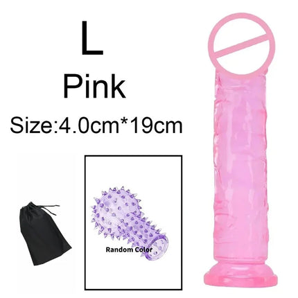 Realistic Anal Butt Plug Soft Jelly Dildo Suction Cup G Spot Anal Vaginal Masturbators Penis Dick Adult Sex Toys For Women Men