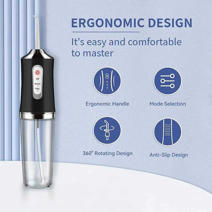 Portable Cordless Dental Water Irrigator Flosser Waterproof Travel Rechargeable 4 Modes Ipx7 Oral Teeth Irrigador Irrigation